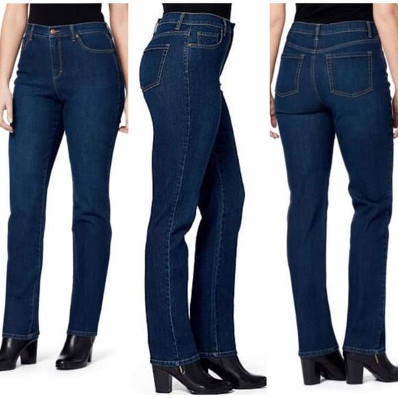 Gloria Vanderbilt Blue Denim Amanda Jeans Size 4P - Picture 8 of 12